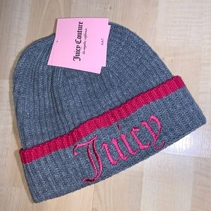 JUICY COUTURE Embroidered Fold Over Hat / Beanie / Toque